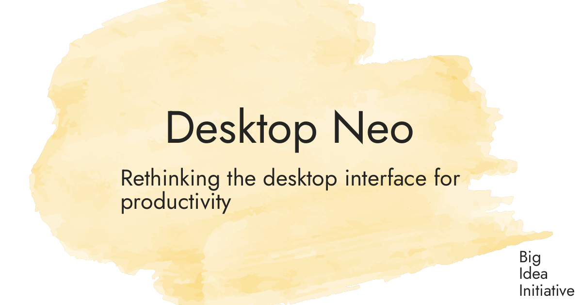 Neo On Computer Desktop Neo · Big Idea Initiative