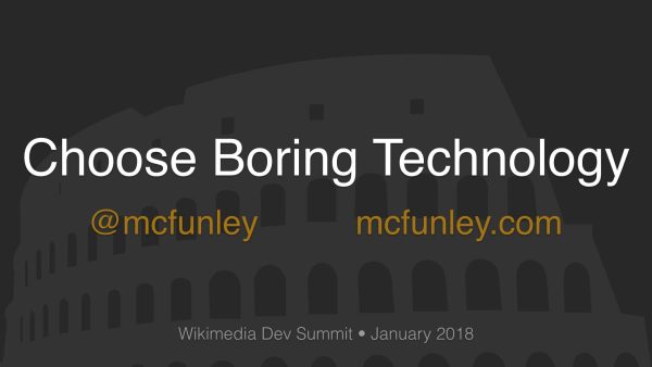 Cover image of Choose Boring Technology