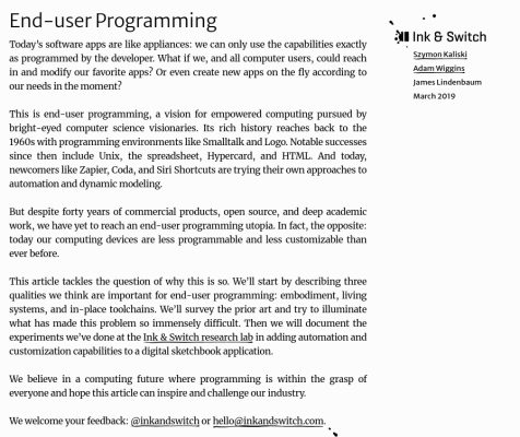 Cover image of End-user Programming