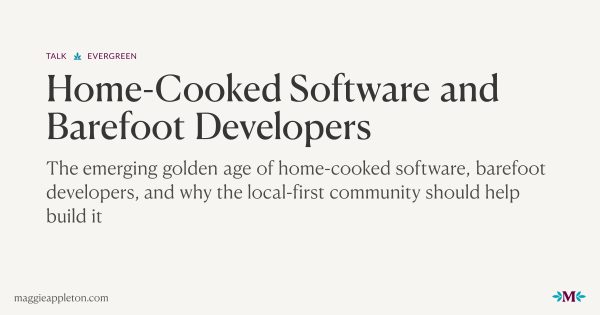 Cover image of Home-Cooked Software and Barefoot Developers