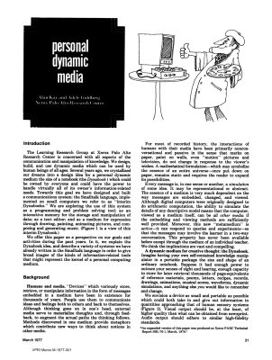 Cover image of Personal Dynamic Media